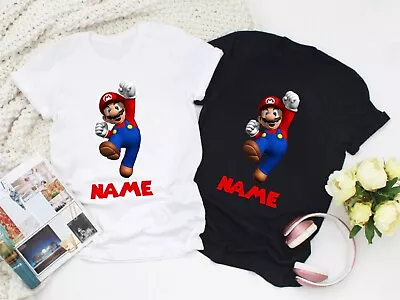 Buy Personalised Super Mario Name T-Shirt, Luigi Video Game Unisex Kids Adult Shirt • 11.99£