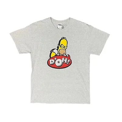Buy THE SIMPSONS Homer Simpson T Shirt Mens Grey Large Vintage  • 12.71£