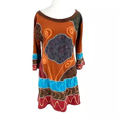 Buy Rising International Embroidered Boho Hippie Gypsy Dress Nepal Size Large • 26.43£
