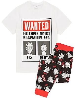 Buy Rick And Morty Wanted Men's Pyjamas Poster T-Shirt And Lounge Pant's • 20.99£