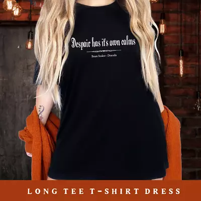 Buy Gothic Style Horror T-Shirt Dress Gift | Goth Dracula Clothing Emo Long Top | • 10.99£