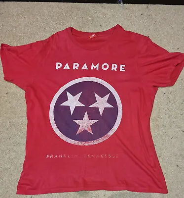 Buy Paramore Franklin Tennesee Red T-shirt, Mens L Fanshirt • 35£