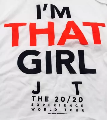 Buy Justin Timberlake 2013  I'm That Girl  20/20 Experience Tour T-shirt M Women Wht • 26.04£
