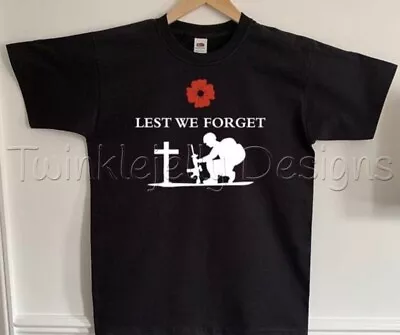 Buy Lest We Forget Unisex T Shirt Remembrance Day Help For Heroes Service Number  • 18.99£