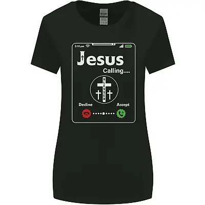Buy Jesus Is Calling Christian Christianity Womens Wider Cut T-Shirt • 9.99£