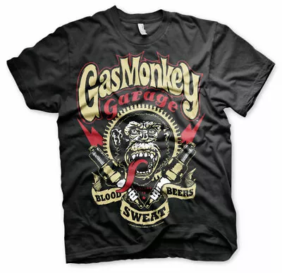 Buy Official Gas Monkey Garage Spark Plugs Black T-Shirt • 9.95£