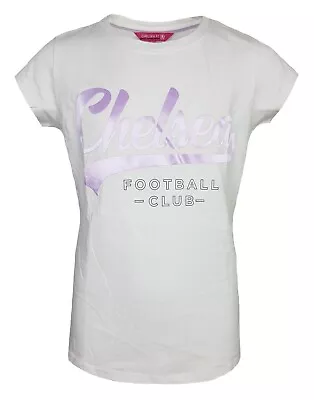 Buy Official Chelsea FC Football T Shirt Girls 10 11 Years Kids Team Crest Top CHT21 • 7.99£