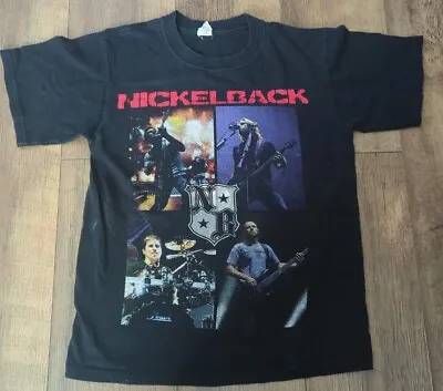 Buy Nickelback Mens Small 2004 BAND TOUR TEE- T-shirt Size Small Black • 22.95£
