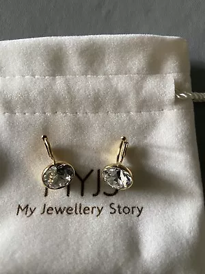 Buy My Jewellery Story Clear Crystal Gold Plated Earrings • 25£