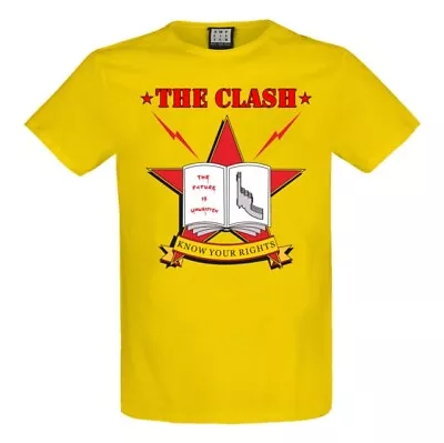 Buy The Clash - Know Your Rights Amplified Vintage Yellow  T Shirt • 23.45£