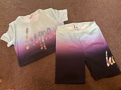 Buy HYPE Girls Script T-Shirt Top Shorts Outfit Age 9-10 • 7.99£