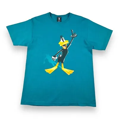 Buy Vintage 90's Daffy Duck Single Stitch T Shirt Turquoise Green Large Made In USA • 22.99£