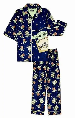 Buy Baby Yoda Pajamas Pants Shirt Star Wars Boy Girl 4 6 8 10 12 Mandalorian Button • 12.87£