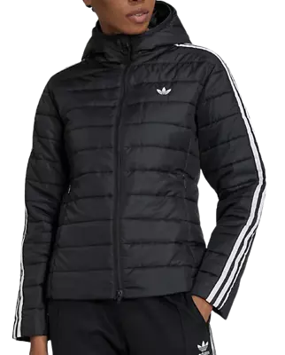 Buy Womens Adidas Originals Hooded Premium Slim Jacket Black Uk 14 Last One New • 69.99£