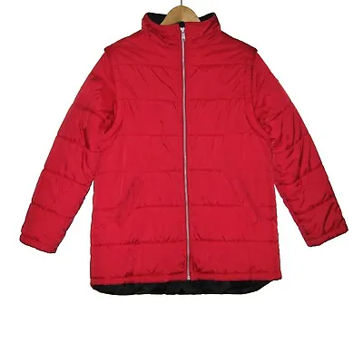Buy M&S Puffer Jacket Gilet High Collar Hood Short, Red, 13-14 Years (Kids & Teens) • 9.90£