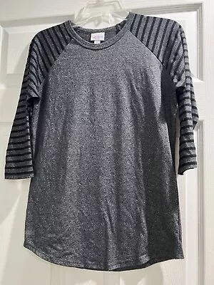 Buy LULAROE Randy Womens Raglan Sleeve T Shirt Size XS Gray And Black • 4.02£