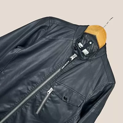 Buy GStar Raw Jacket Revend Tore 3D Slim Black Faux Leather Vegan Biker M Fits S • 34£