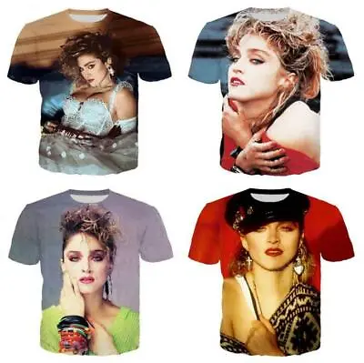 Buy Fashion Pop Queen Madonna 3D Print T-Shirt Women/Men‘s Casual Short Sleeve • 5.99£