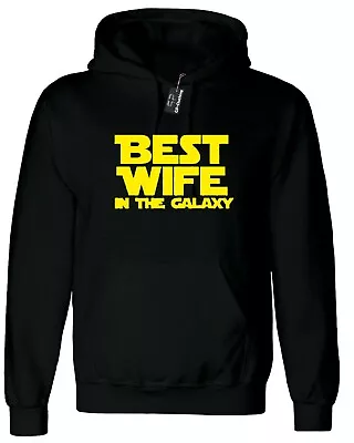 Buy BEST WIFE IN THE GALAXY Hoodie - Ladies Top Quality Parody Hoody Funny Gift Hood • 19.99£