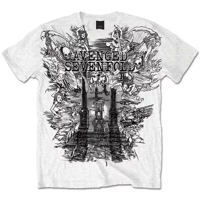 Buy Avenged Sevenfold A7X Land Of Cain Official Tee T-Shirt Mens • 15.99£