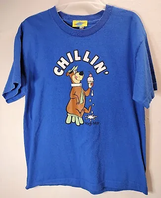 Buy Vintage Hanna Barbera Yogi Bear Youth Chillin Ice Cream (18) XL T-Shirt • 6.02£