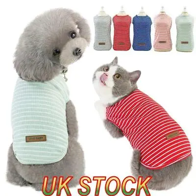 Buy Puppy Pet Vest Clothes Dog Cat T Shirt Outfit Apparel Costume For Small Dogs UK • 5.19£