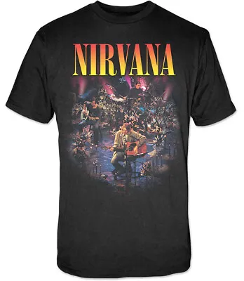 Buy Nirvana Unplugged Photo Black T-Shirt - OFFICIAL • 14.89£