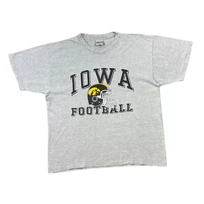 Buy Vintage 90's Time Out NCAA IOWA FOOTBALL Hawkeyes College Graphic T-Shirt XL • 18£