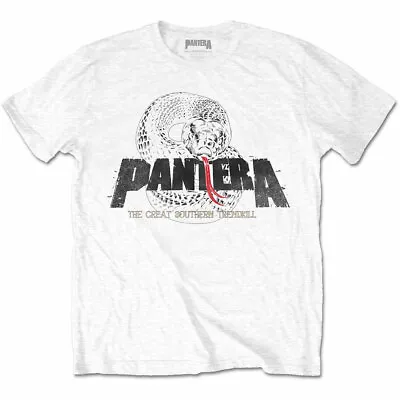 Buy Pantera Snake Logo White T-Shirt NEW OFFICIAL • 14.89£