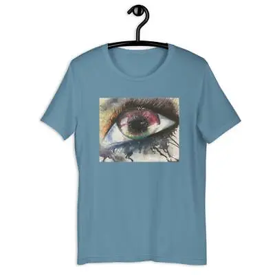 Buy Sacred Geometry Tee Unisex Mens Womens Watercolor Eye Painting T-Shirt • 26.06£
