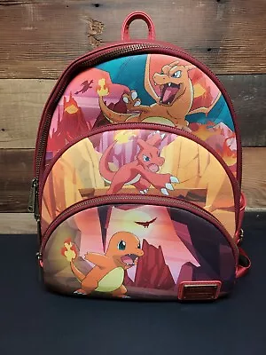 Buy Loungefly Pokemon Charmander Evolution 3 Tier Pocket Mini Backpack 13.75 In • 75.59£