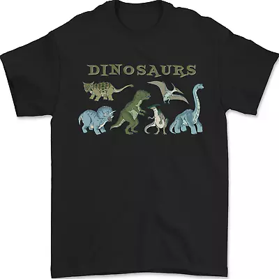 Buy Dinosaurs T-Rex Triceratops Pteranodon Mens T-Shirt 100% Cotton • 8.49£