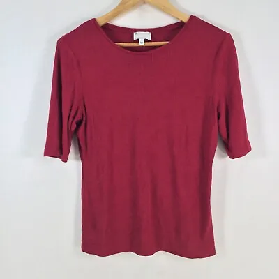 Buy Witchery Womens T Shirt Size M Red Short Sleeve Round Neck Modal 076489 • 14.22£