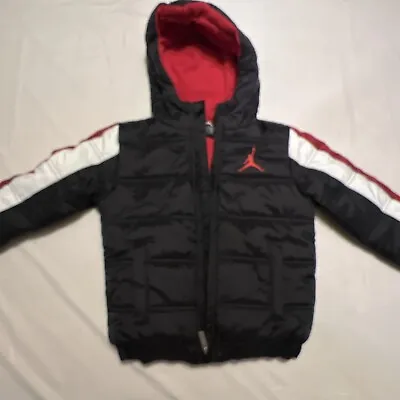 Buy Air Jordan Kids Red And Black Puffer Coat Fleece Lined Size 5 (4-6  Years) Nice • 18.89£