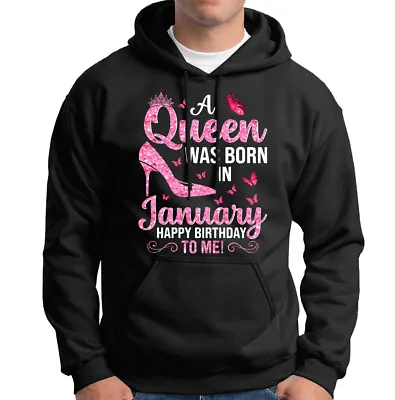 Buy Personalised Your Month Name Queen Was In Birthday Unisex Womens Hoody #6NE Lot • 18.99£