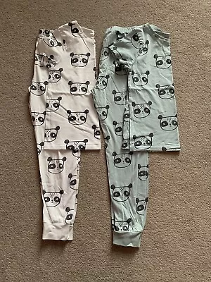 Buy Girls George Short Sleeve Long Bottom Pyjamas With Pandas Age 8-9  • 4.50£