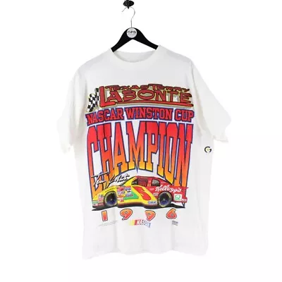Buy Vintage NASCAR T-Shirt 1996 TEXAS TERRY LABONTE 90s WINSTON CUP Mens | Large • 49.99£