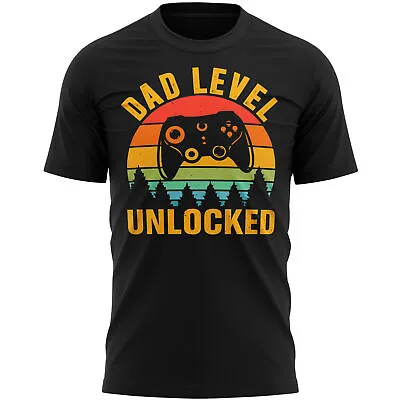 Buy Dad Level Unlocked T Shirt Funny Fathers Day Video Game Gifts For Gamer Gamin... • 14.99£