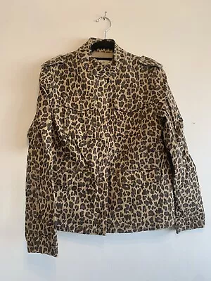Buy Hush Size 8 Women’s Thin Cotton Leopard Print Denim Jacket • 12£