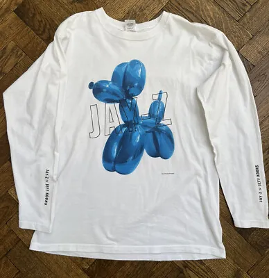 Buy Jay Z Jeff Koons 2017 Tour Long Sleeve Shirt White Hip Hop Rap Merch Medium • 34.95£