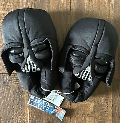 Buy Star Wars Darth Vader Slippers, Black Youth Boy’s Step In Pull On, Sz M 2/3 NEW • 8.83£