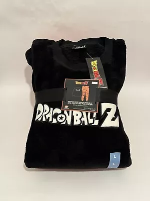 Buy Men's Fleece Pyjamas Dragonball Z Black Warm Cosy PJs Loungewear Size L Large • 19.99£