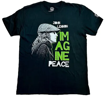 Buy John Lennon Imagine T-Shirt S/S Black 2018 Yoko Ono Lennon Made In UK Size L • 8.99£
