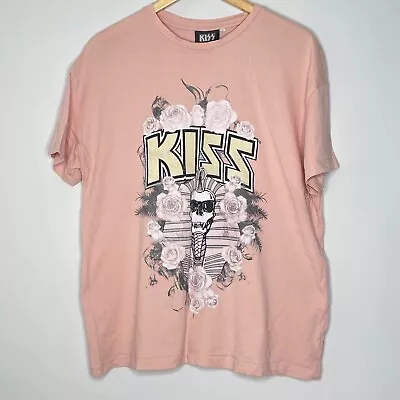 Buy (Size: XL) KISS Blush Pink Women's T-Shirt Music Rock Band • 11.99£