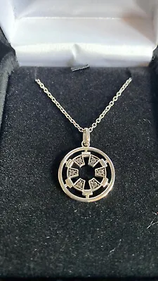 Buy Kay Jewelers Star Wars Empire Logo Diamond Accents Sterling Silver Necklace NIB! • 113.66£