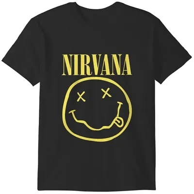 Buy Nirvana Yellow Smiley T-shirt New Official Product. Sealed New Size Large • 10.95£