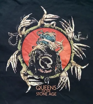 Buy QUEENS OF THE STONE AGE In Times New Roman OFFICIAL T-Shirt ⭐BRAND NEW⭐ • 17.99£