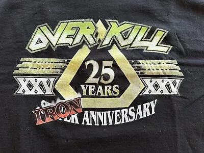 Buy Rare Overkill Ironbound 25th Anniversary Large T-shirt Motörhead Anthrax Exodus • 7.97£