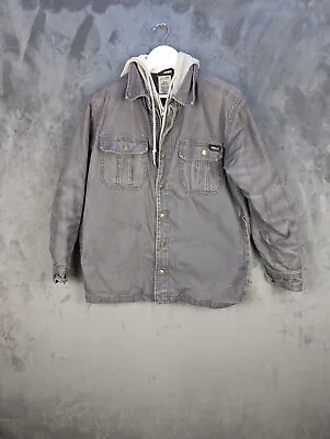 Buy Dickies Hooded Workwear Jacket  Size Small Grey Long Sleeve Skater Grunge  • 29.95£