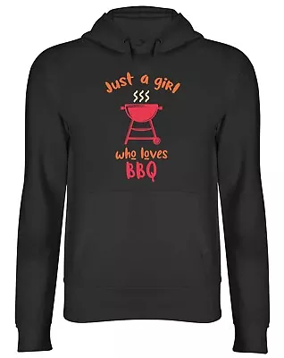 Buy Girl Who Loves BBQ Hoodie Mens Womens Grilling Roasting Charcoal Top Gift • 17.99£